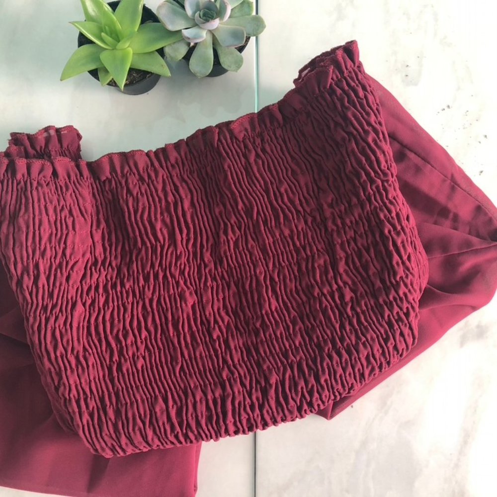 Burgandy crop top